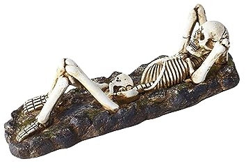 rongweiwang Brûleur d'encens élégant Porte-bâton d'encens tête de Mort Parfum de Maison Yoga Spa décoration