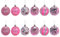 Weihnachtsbaumkugeln Rot Glänzend Weihnachtsbaum Anhänger Weihnachtsdeko Kugel PVC Weihnachtskugel Anhänger 6cm 12STK Hängetopf Balkon Retro Christbaumkugeln Ornamente (B, One Size)