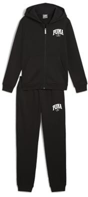 PUMA Garçon Squad Full-zip Sweat Suit Fl B Survêtement, PUMA Black, 176 EU