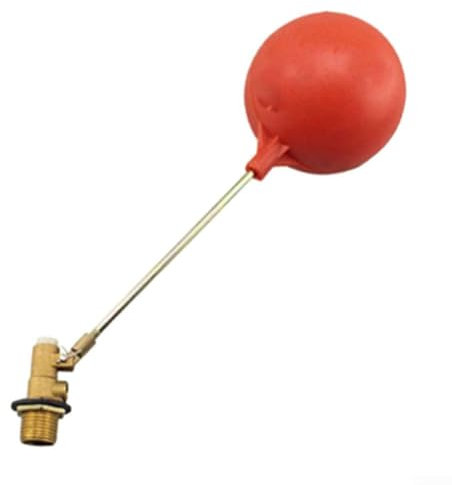 Schwimmender Kugelhahn, DN15-25 Schwimmerventil mit Kunststoff-Kugelschalter Messing Schwimmerventil für Wassertanks, Wassertürme, Kesselmaschine (DN25)