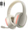 YOTMS Wireless Gaming Headset for PS4 PS5 PC Switch, Wireless 2.4GHz Gaming Headphones with Detachable Noise Canceling Mic, 7.1 Stereo Sound, 3.5mm Wired Mode for Xbox Seires - White
