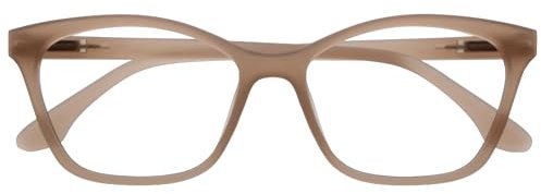OPULIZE KAT Lesebrille - Cat-Eye Katzenaugen-Fassung - Matt Taupe - Herren & Damen - Federscharniere - R59-U - +1.50