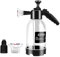 Portable Pressure Sprayer Bottle, 2L Snow Foam Pump Sprayer with Replacement Nozzle Multipurpose Hand Foam Sprayer Water Pump Spray Bottle for Car Cleaning Indoor Outdoor Garden Plants Watering, Clear