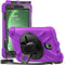 Coque 3 en 1 pour Samsung Galaxy Tab Active 5 8 2024 X306B/X300 - Résistante aux chutes, à la poussière et aux chocs - Support multifonction rotatif à 360 degrés - Violet