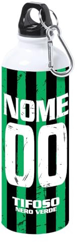 love print Borraccia Tifoso Serie A in Ceramica Sport per Tifoso Del Cuore Calcio Doc, Personalizzato con Nome e Numero (Tifoso Sassuolo)