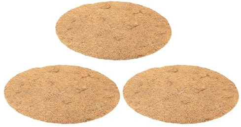 PATIKIL 18 Inch Coconut Fibers Mulch Ring, 3Pcs Coco Coir Tree Protector Mats Tree Disc Plant Cover Protection for Garden Landscaping
