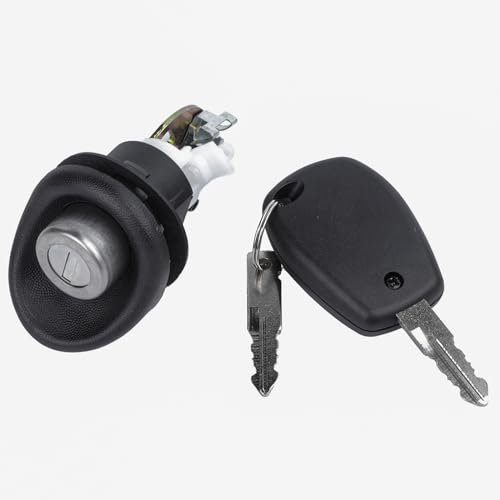 YAOPEI Barillet Serrure de Coffre avec Bouton Poussoir Clés pour Twingo Dacia Logan 7701367940