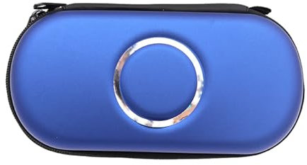QOKLIYUI PSP 1000 2000 3000 Schutzhülle, Tasche, breite Anwendung, langlebig und zuverlässig, wasserdichter und schützender Eva Doppelreißverschluss, Blau