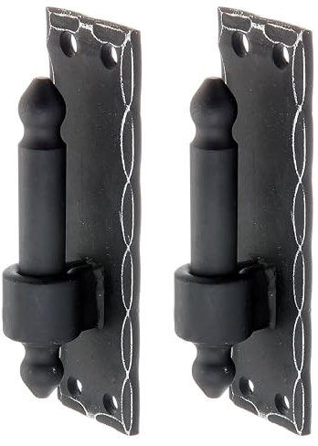 Alberts 846084 Kloben auf Platte | Schmiedeeisen Form mit DI oder DII-Haken | schwarz kunststoffbeschichtet | Dornmaß Ø16 mm | Platte 150 x 45 mm | 2er Set