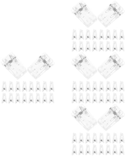 Lurrose 200 Stk Etikettenordner ID-Abzeichen-Clip transparenter Halter klebrige Wandclips Markeninhaber klar evengers event Namenskarten-Clip durchsichtige Federclips aus Kunststoff Metall