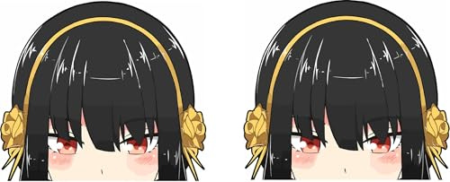 Pure Print Cut Anime Peeker Spy Family Forger Aufkleber – Anya & Yor – 2 Stück, 9 cm – Auto Sticker, wasserfest (Yor2)