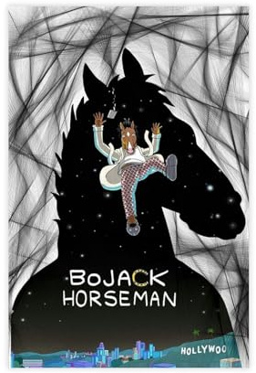 FISH DRAGATE Bojack Horseman 4 Leinwand-Poster, Schlafzimmer-Dekor, Sportlandschaft, Büro, Raumdekoration, Geschenk, ungerahmt, 30 x 45 cm