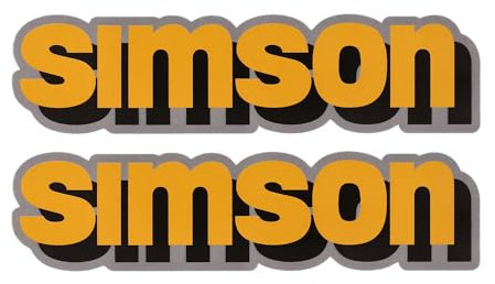 Set: Klebefolie Tank Simson - Gelb/Schwarz/Weiß