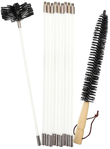MAGICLULU Brosse De Nettoyage pour Cheminée Outil De Nettoyage De Conduit Air Pratique pour Enlever Les Dépôts Tenaces De Brosses