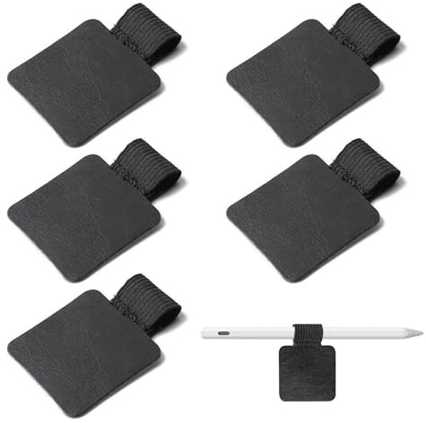 5-Stück Leuchtturm Stiftschlaufe Selbstklebend,Stifthalter Notizbuch,Multifunktionaler Stiftschlaufe,Schwarz Stifthalter Notizbuch,Leuchtturm Pen Loop,Holder Halter für Buch Notebook Pencil Calendar