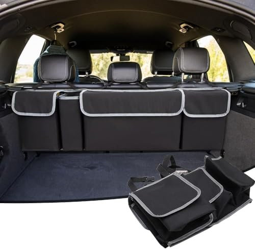 REIJAX Auto Kofferraum Organizer Autotasche, für Vw Caravelle T5 T6 T6.1 2009-2023 Wasserdicht Multifunktionale Zusammenklappbar Kofferraum Organizer Aufbewahrungszubehör,B