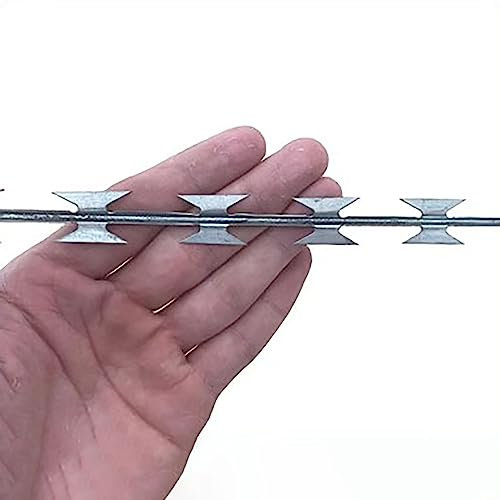 Recinzione in filo spinato, filo spinato a concertina, filo spinato in acciaio zincato, recinzione in filo elicoidale per giardino, recinzione di sicurezza residenziale commerciale (colore: 15 m/49