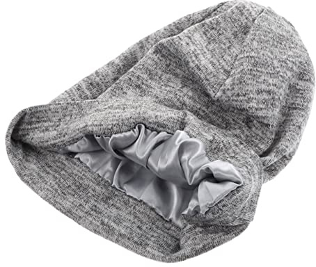 AKOOSY Schlafhaube aus Satin für Damen und Herren Glatte und Glänzende Nachtmütze Elastische Kopfbedeckung zum Haarschutz Beim Schlafen in Jahreszeiten