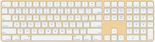 Apple Magic Keyboard con Touch ID y Teclado Numérico (QWERTY Español) Amarillo (Reacondicionado)