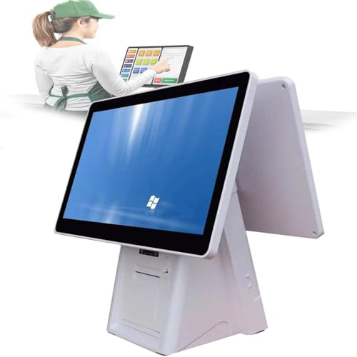 DDZJTPP Registratore di Cassa Registratore di Cassa,Doppio Schermo Monitor HD Touch 20.4 per Cassa Pos Schermo Touchscreen Plug & Play,per Pc Pos Cassa Ristorante Bar Coffee Store