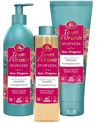 Tesori d'Oriente aromatisches Hair Programm Ayurveda 1x Shampoo, 1x Spülung, 1x Haaröl