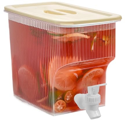 Tewzafiya Getränkespender für Partys – tragbarer Behälter für Getränke und Getränke, Fassungsvermögen 3,9 l, transparentes Design, ideal für Cocktails, Lemonaden und Eiseinsatz zu Hause oder im Freien