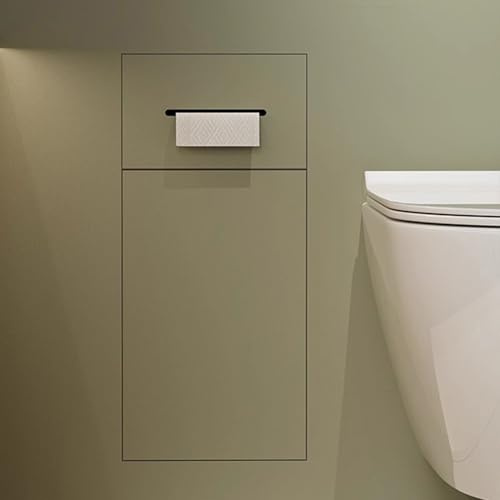 Nicho de Ducha Empotrable Nicho de Ducha Oculto y Abatible con Papelera, Portarrollos de Papel Higiénico Empotrado en La Pared, Dispensador de Papel Higiénico para Cocina y Baño