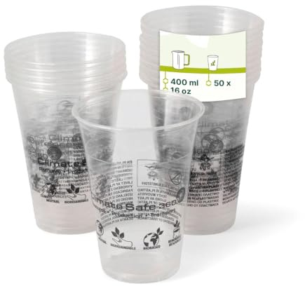GREENBOX - Smoothie Becher aus PLA 400 ml / 16 oz, Ø 96 mm, 50 St.