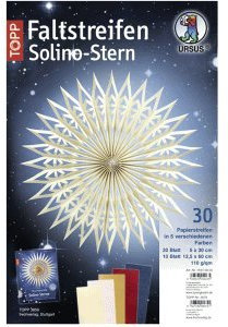 Ludwig Bähr Faltstreifen Solinostern 110g/qm 50x300mm / 125x600mm 30 Streifen farbig sortiert