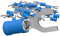 AUPROTEC 25x Gabelkabelschuhe 1,5-2,5 mm² blau, Loch-Ø M4 Teillisoliert PVC SV Kabel-Verbinder aus Kupfer verzinnt