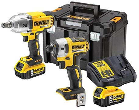DEWALT DEWDCK2088P2 DCK2088P2T XR Brushless Impact Twin Kit 18V 2 x 5.0Ah Li-ion