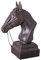 Unbekannt Pferdekopf Pferde Statue Pferdebüste Pferd Skulptur Polystein Braun Reitpferd Pferdefigur cw196 Palazzo Exklusiv