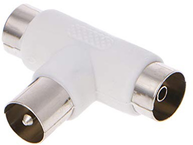 JENOR - Cavo coassiale per antenna TV a 2 vie da maschio a 2 connettori femmina