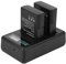 Yangers 2 Pack 1500mAh EN-EL14 Battery + USB Dual Charger Set for Nikon D3100 D3200 D3300 D3400 D3500 D5100 D5200 D5300 D5500 D5600 Coolpix P7000 P7100 P7700 P7800 P8000