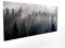 Panorama Leinwandbild Bilder Wald mit Nebel 210 x 100 cm in 3 Stück - Gedruckt auf Leinwand mit Rahmen - Stoffbild XXL Wohnzimmer - 3 teilige Dekoration