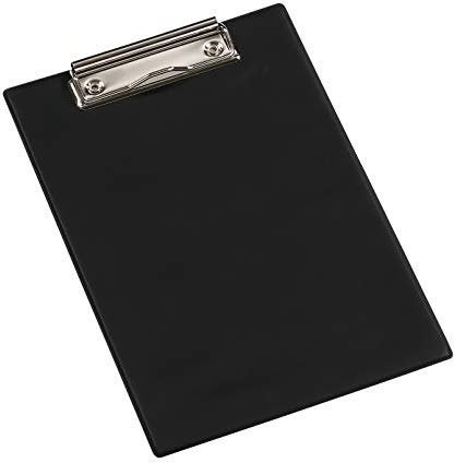 Viquel - Porte bloc A5 avec pince en métal pour tenir les documents - Noir
