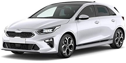 Auto-Dress Seitenstreifen, Aufkleber passend für Kia Ceed (Schwarz Matt)
