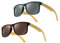 UrbanSky Sonnenbrille „Raymond“ - 2er-Pack Sonnenbrillen Herren - Holzbügel - polarisiert (Warm)