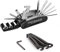 Yomiin Fahrrad Multitool, Fahrrad Werkzeug Tool 16 in 1 Multifunktions Fahrrad Werkzeug Reparaturset und Fahrradventil Adapter für Fahrrad Reparatur, Werkzeugset Fahrrad mit Tasche,Reifenheber usw