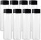 Jilskl Botella de Bebida Transparente Vacía, 8 Piezas Botellas de Jugo Vacías con Tapas, Botellas de Plástico Pet Transparentes, Botellas de Jugo Vacías，Ideales para Agua, Zumo, Leche,500ML