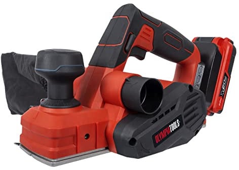 Olympia Tools X20S™ Planer 20V 1 x 2.0Ah Li-ion Soft Grip Handle Provides Added Comfort and Control and Fitted with a dust Bag That Keeps The Work Free from Debris and dust