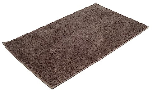 Gözze - Premium Rutschfester Badteppich, RIO, 100% Microfaser, 50 x 70 cm - Taupe