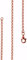 Lijoh Erbskette rose vergoldet 925 Silber Damen Kette 2,2 mm Rosegold Halskette Silberkette Rolo-Kette Länge 42 cm LJ1012-442