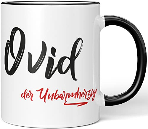 JUNIWORDS Tasse, Ovid, der Unbarmherzige, Schwarz (5281548)