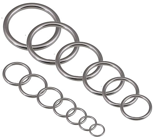 Edelstahl Rundring 3 4 5 6 8 10 mm x Ø 15-80 mm O-Ring Metallring VA (1 oder 10 Stück) (Edelstahl 1 Stück, Ø 10 x 60 mm)