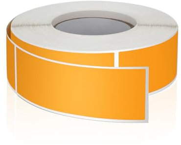 Orange Rechteckig Aufkleber 7.6 x 2.5cm Farbkodierung Selbstklebend Etiketten Umzug Rollen Ablösbar 500 Stück