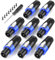 Jumwa 8PackSpeakon Stecker Audio Lautsprecher Adapter Stecker Twist Lock mit Schraubendreher Kompatibel mit Speakon NL4FC, NL4FX, NLT4X, NL2FC, Type2