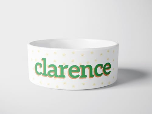 forefrontdesigns Personalised Dog Name Bowl – Custom Ceramic Dog Bowl for Water/Food, Ideal for Dogs and Cats, Personalised Cat Bowl Available in Large and Medium Sizes for Stylish Feeding.