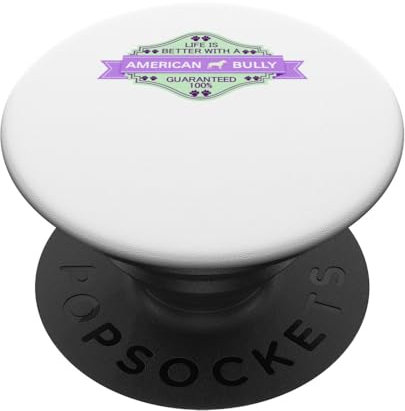 American Bully T-Shirt | American Bully Das Leben ist besser T-Shirt PopSockets mit austauschbarem PopGrip