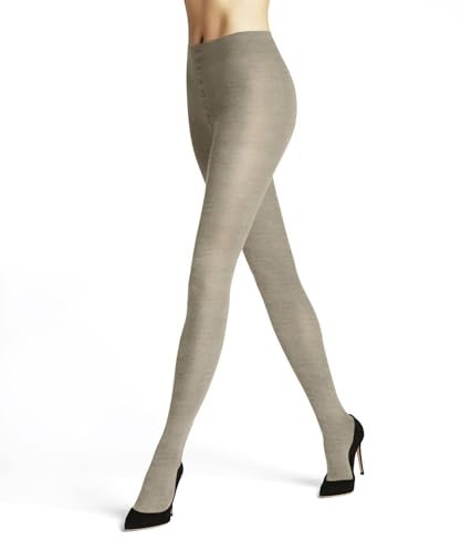 FALKE Family W Ti coton durable unis 1 paire, Collants Femme, Beige Linen Melange 4541, 44-46